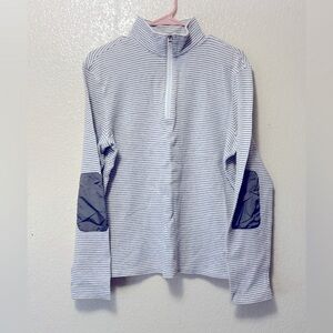 Michael Kors Gray Striped Pullover Zip